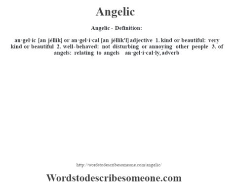 angelisstic|angelic definition.